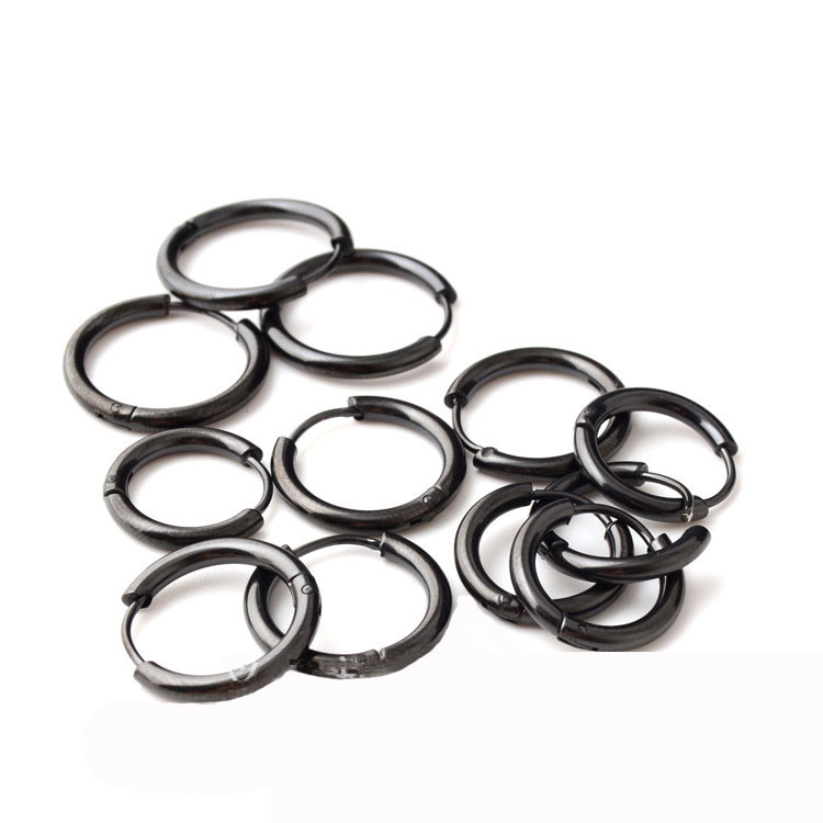 6 buc/lot Cercei mici cu cerc de metal, din oțel inoxidabil, pentru femei, fete, piercing, bijuterii, geometrice, rotunde, helix ureche
