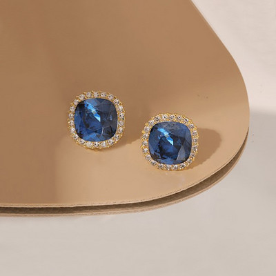 Dincior Exquisite Crystal, διαφανής γεωμετρία, σκουλαρίκια σταγόνας τετράγωνα σκουλαρίκια Ins Girl Νέο