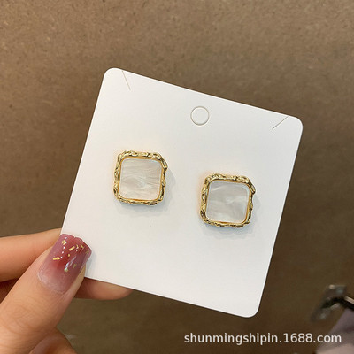 Dincior Exquisite Crystal, διαφανής γεωμετρία, σκουλαρίκια σταγόνας τετράγωνα σκουλαρίκια Ins Girl Νέο