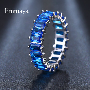 EMMAYA Сребърен цвят Уникален дизайн CZ павиран австрийски циркон Модни женски пръстени бижута