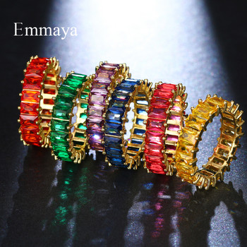 EMMAYA Ασημί Χρώμα Μοναδικό Σχέδιο CZ Πλακόστρωτο Αυστριακό Ζιργκόν Μόδα Γυναικεία Δαχτυλίδι Κοσμήματα