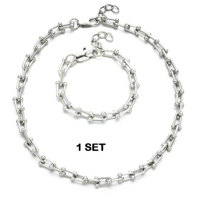 ZMZY Punk ékszer szett Aranyozott nyakláncok karkötők nőknek Férfi Statement gallér Choker nyaklánc lánc karkötő parti ajándék