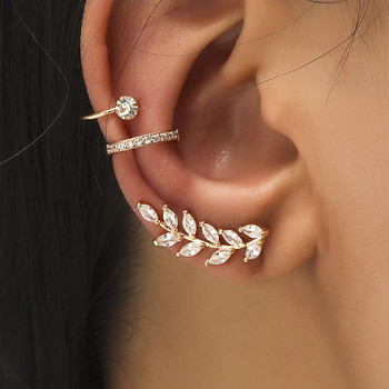 Punk Metal Zircon Ear Cuff Ear Clip για γυναίκες Χωρίς τρύπημα Σχήμα C Γεωμετρικό μικρό Earcuff Ear Wrap Earcuff Clips Κοσμήματα