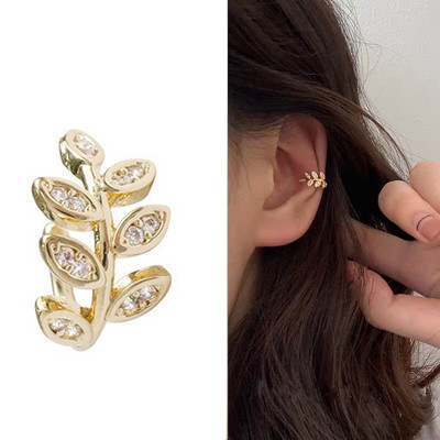Punk Metal Zircon Ureche Manșetă Clip de ureche pentru femei Fără străpuns în formă de C Geometric Earcuff Ureche Wrap Clips de ureche Bijuterii