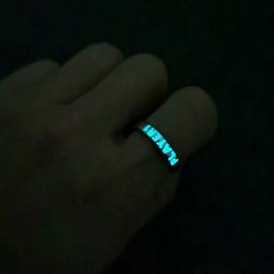 Inel luminos cu inimă de dragoste, care strălucește în întuneric, inele de cuplu reglabile, culoare argintie, roz, albastru, bijuterii, cadou pentru iubit