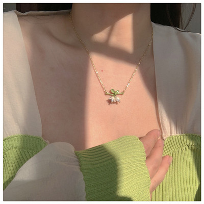 Bilandi 2022, noile tendințe de primăvară, seturi de bijuterii populare, oferta caldă, cercei cu flori, colier, brățară, Seria verde, accesorii de modă