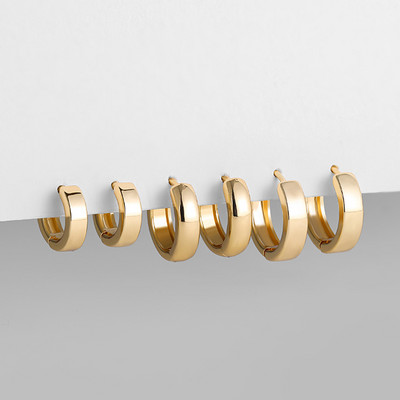 3 pár kreatív arany színű geometriai szabálytalan kalapált fülbevaló vintage csavart kubai lánc karika fülbevaló készlet női ékszerekhez