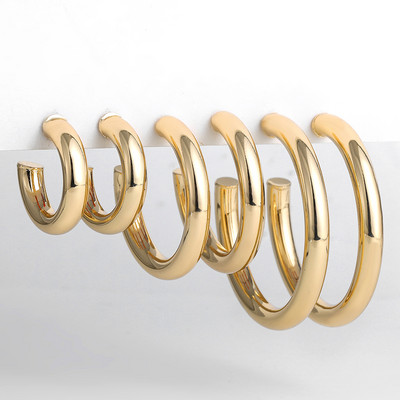 3 pár kreatív arany színű geometriai szabálytalan kalapált fülbevaló vintage csavart kubai lánc karika fülbevaló készlet női ékszerekhez