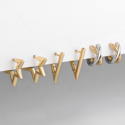 3 pár kreatív arany színű geometriai szabálytalan kalapált fülbevaló vintage csavart kubai lánc karika fülbevaló készlet női ékszerekhez