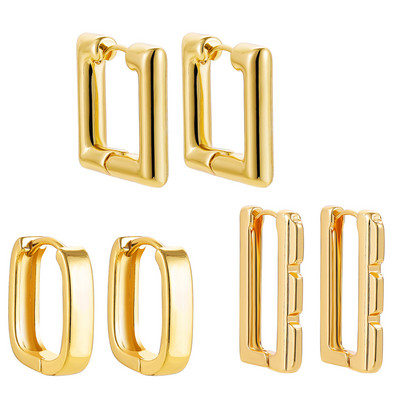 3 pár kreatív arany színű geometriai szabálytalan kalapált fülbevaló vintage csavart kubai lánc karika fülbevaló készlet női ékszerekhez