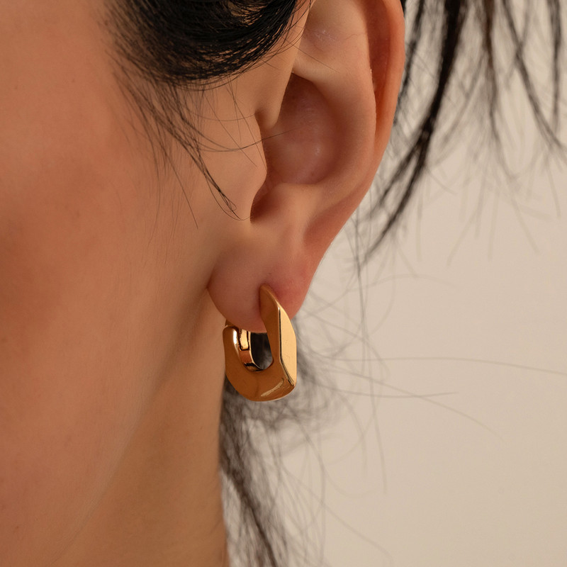 3 pár kreatív arany színű geometriai szabálytalan kalapált fülbevaló vintage csavart kubai lánc karika fülbevaló készlet női ékszerekhez