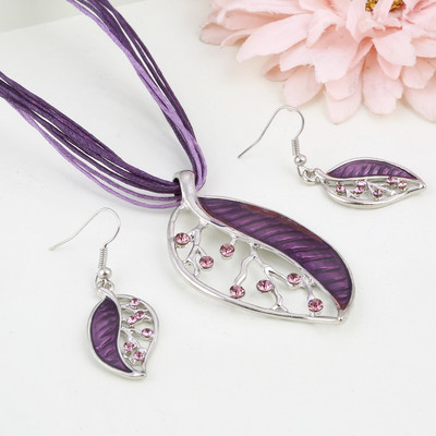 ZOSHI odinių virvių papuošalų rinkiniai moterims emalio laumžirgio pakabukų karolių auskarų rinkiniai Vestuvinių nuotakų papuošalų rinkiniai