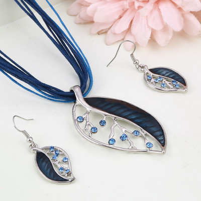 ZOSHI odinių virvių papuošalų rinkiniai moterims emalio laumžirgio pakabukų karolių auskarų rinkiniai Vestuvinių nuotakų papuošalų rinkiniai