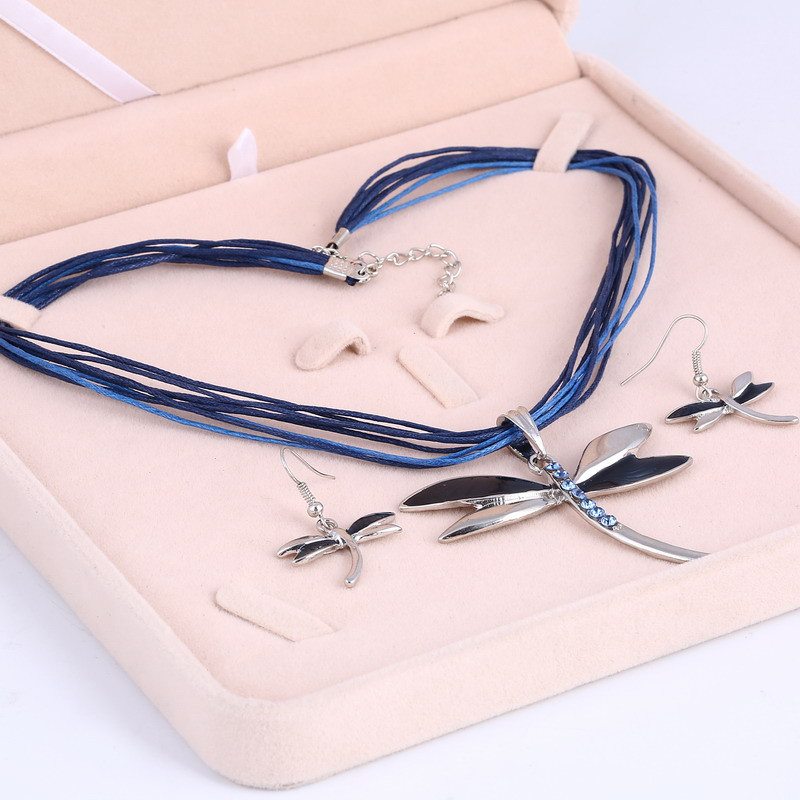 ZOSHI odinių virvių papuošalų rinkiniai moterims emalio laumžirgio pakabukų karolių auskarų rinkiniai Vestuvinių nuotakų papuošalų rinkiniai