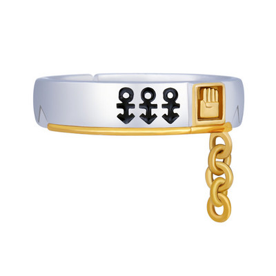 Anime JoJo keistų nuotykių žiedai Kujo Jotaro Cosplay papuošalai aksesuarai žiedas metalinis reguliuojamas unisex dovana