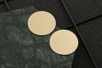 Златни обеци с кръгла форма Прости метални ретро обеци за жени Модни бижута Момичета Обеци brincos 2019