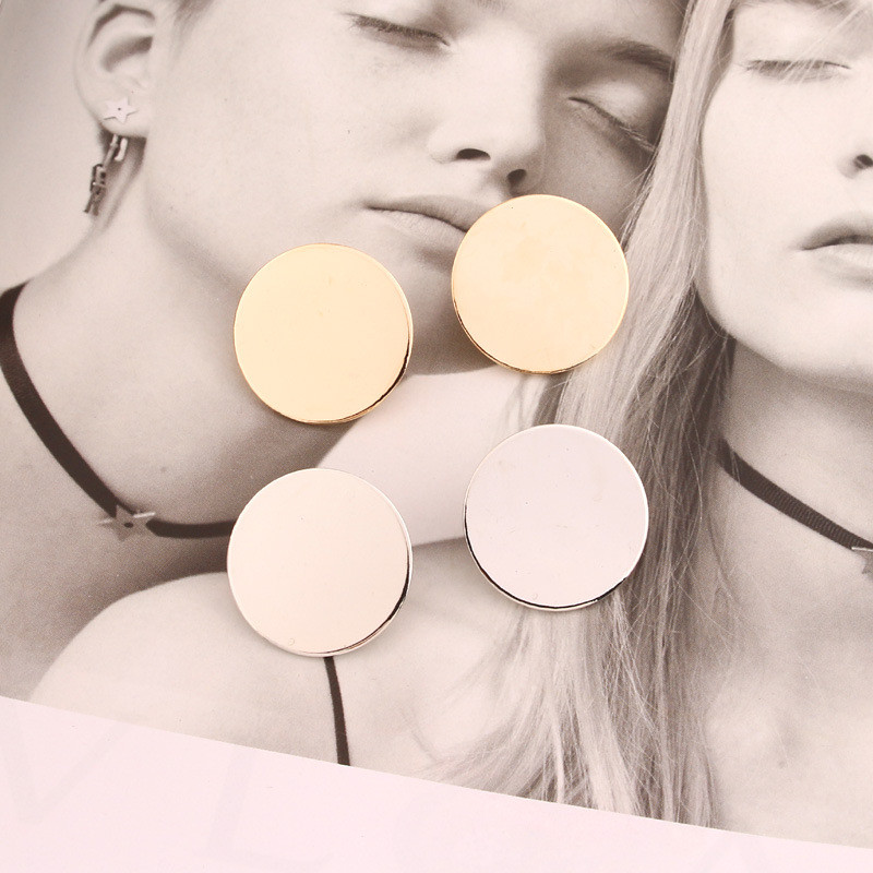 Στρογγυλά χρυσά σκουλαρίκια Απλά μεταλλικά vintage σκουλαρίκια για γυναίκες Μόδα κοσμήματα κορίτσια σκουλαρίκια brincos 2019