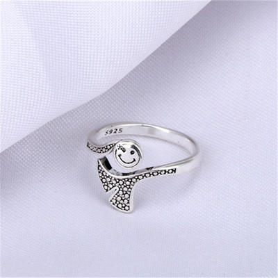 Inele de degete cu fantomă de epocă pentru femei, bărbați, adolescenți, retro, clasice, cu capăt deschis, reglabile, cu gheare fantomă, inel pentru bijuterii de modă