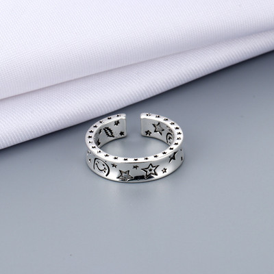 Inele de degete cu fantomă de epocă pentru femei, bărbați, adolescenți, retro, clasice, cu capăt deschis, reglabile, cu gheare fantomă, inel pentru bijuterii de modă