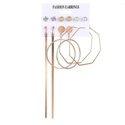 6 Pairs Punk Big Circle Hoop Σκουλαρίκια για κορίτσια Steampunk Ear Clip Πανκ Σκουλαρίκι Δαχτυλίδι στο αυτί Δώρο γαμήλιου κοσμήματος