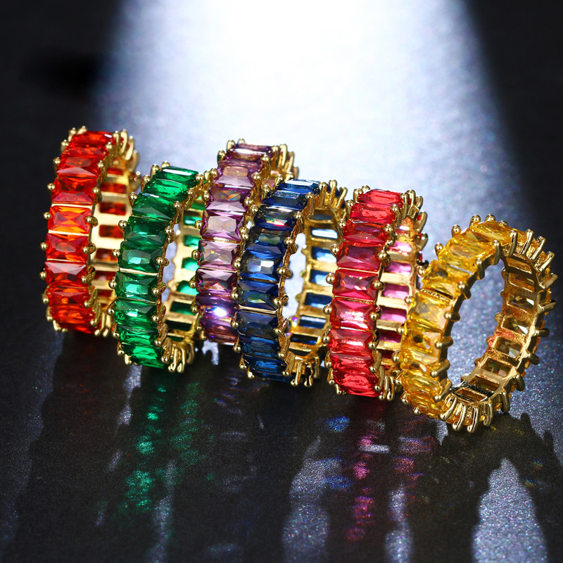 Luxus női fehér kristály kőgyűrű szabálytalan cirkónia jegygyűrűk nőknek Divatos geometrikus cirkon eljegyzési gyűrű