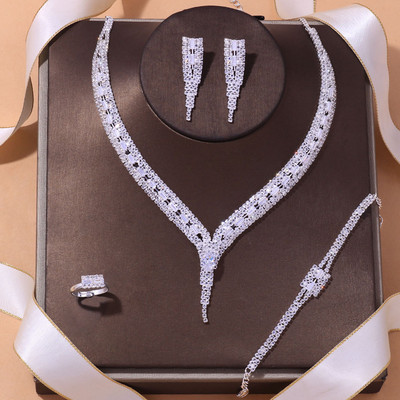 Stonefans paprasti apvalūs krištolo karolių rinkiniai vestuvių moterims nuotakos priedai Kalnų krištolas Afrikos papuošalų rinkinys pamergės dovana