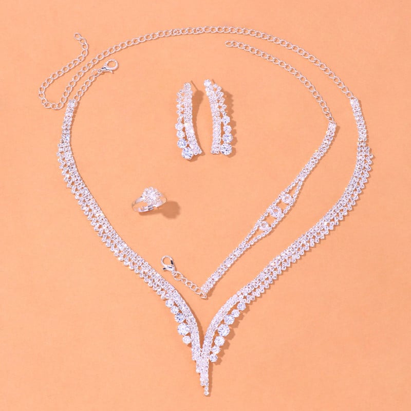 Stonefans paprasti apvalūs krištolo karolių rinkiniai vestuvių moterims nuotakos priedai Kalnų krištolas Afrikos papuošalų rinkinys pamergės dovana