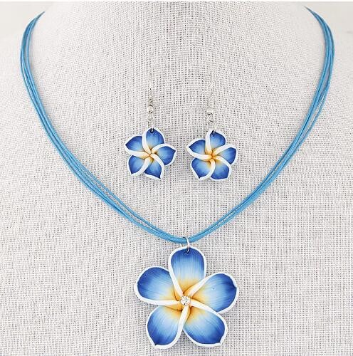 Κολιέ λουλουδιών από ρητίνη Σκουλαρίκια για γυναίκες Μόδα κοσμήματα Σετ κολιέ Σκουλαρίκια Γαμήλια πάρτι Κοσμήματα Brincos 2020 Brincos za