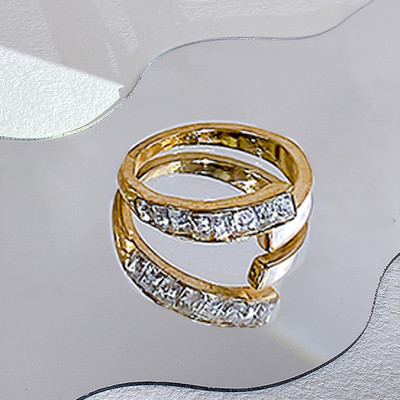 17KM Y2K Oil Drip Rings Σετ Kpop Geometric Crystal Rings Δαχτυλίδια με γωνία καρδιάς Αξεσουάρ Moonstone Jewelry for Women Cute 2022