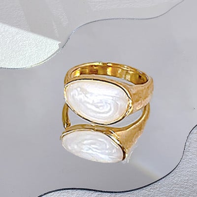 17KM Y2K Oil Drip Rings Σετ Kpop Geometric Crystal Rings Δαχτυλίδια με γωνία καρδιάς Αξεσουάρ Moonstone Jewelry for Women Cute 2022