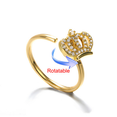Inele reglabile cu patru trifoi rotative pentru femei Verigh de nuntă din oțel inoxidabil Bijuterii estetice de modă feminină Cadou de Crăciun