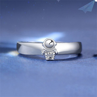 Új gyönyörű angyal démon szárny párok gyűrűk nőknek férfi bűbáj Holdkő ezüst színű nyitott gyűrű eljegyzési ígéret ékszerek