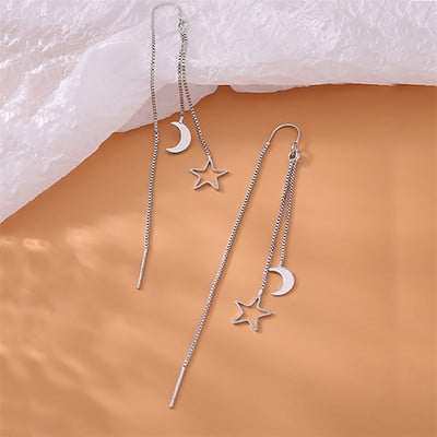 CIAXY ezüst színű, geometrikus rombuszos fülbevaló nőknek Temperamentum Bojt hosszú fülvonalú fülbevaló 2021 divatékszer ajándék