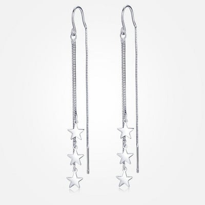 CIAXY ezüst színű, geometrikus rombuszos fülbevaló nőknek Temperamentum Bojt hosszú fülvonalú fülbevaló 2021 divatékszer ajándék