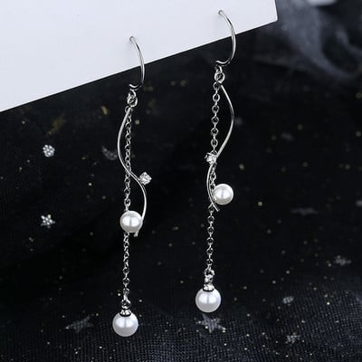 CIAXY ezüst színű, geometrikus rombuszos fülbevaló nőknek Temperamentum Bojt hosszú fülvonalú fülbevaló 2021 divatékszer ajándék