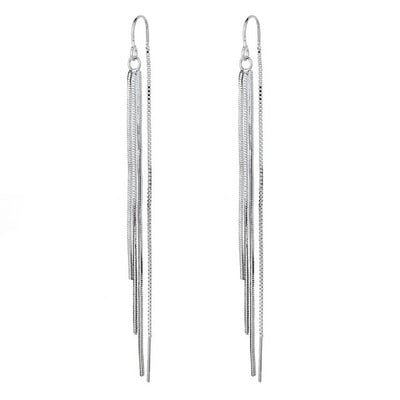 CIAXY ezüst színű, geometrikus rombuszos fülbevaló nőknek Temperamentum Bojt hosszú fülvonalú fülbevaló 2021 divatékszer ajándék