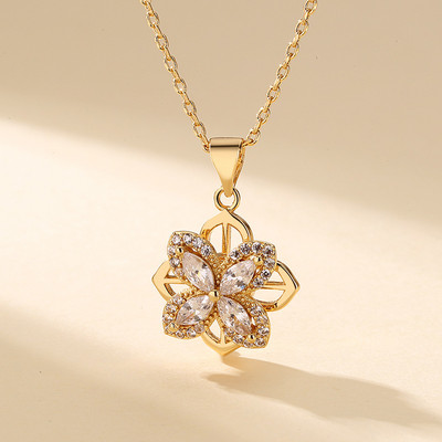 CARLIDANA 3db szett Forgatható Virág Fidget Gyűrű Szorongás Stressz oldás Kreatív Fülbevaló Forgó hangulat Négylevelű lóhere ékszer