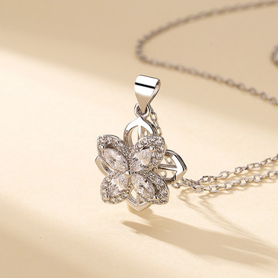 CARLIDANA 3db szett Forgatható Virág Fidget Gyűrű Szorongás Stressz oldás Kreatív Fülbevaló Forgó hangulat Négylevelű lóhere ékszer