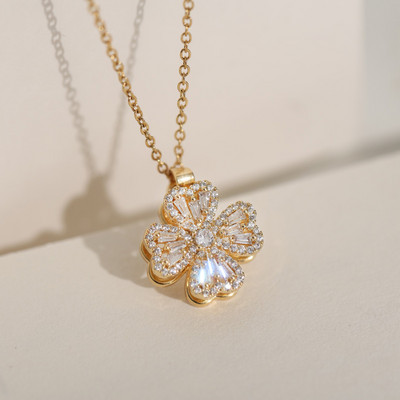 CARLIDANA 3db szett Forgatható Virág Fidget Gyűrű Szorongás Stressz oldás Kreatív Fülbevaló Forgó hangulat Négylevelű lóhere ékszer