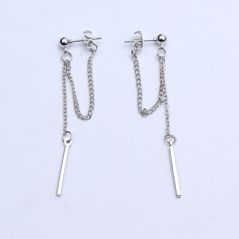 Korejski modni nakit Naušnice s resicama Retro duge naušnice s lančićem Metalne naušnice Veleprodaja Statement naušnice Brincos