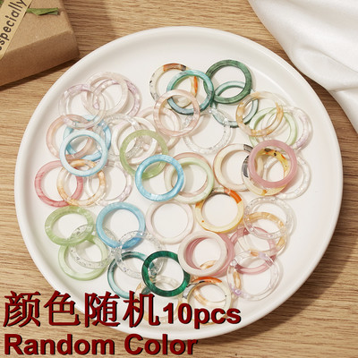 Új Korea Esztétikus Színes Gyanta Akril Gyűrűk Női Geometrikus Kerek Gyűrűk Lány Temperamentum Sokoldalú ékszer Ajándékok