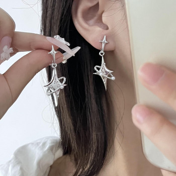 Hot Girl Harajuku Star Drop σκουλαρίκια Creative Planet Pearl Crystal Stars Earings Κορεατική μόδα για γυναίκες κορίτσια Ασυνήθιστα κοσμήματα