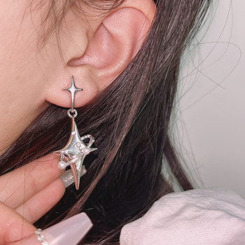 Hot Girl Harajuku Star Drop σκουλαρίκια Creative Planet Pearl Crystal Stars Earings Κορεατική μόδα για γυναίκες κορίτσια Ασυνήθιστα κοσμήματα