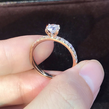 2022 Модерен дизайн на нокти Годежни пръстени с кристален циркон за жени Женски сватбени бижута Аксесоари Подарък Модни дамски пръстени