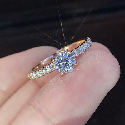 2022 Inele de logodnă cu cristal de zircon cu design la modă cu gheare pentru femei, bijuterii de nuntă pentru femei, accesorii, cadou, inele de modă pentru femei