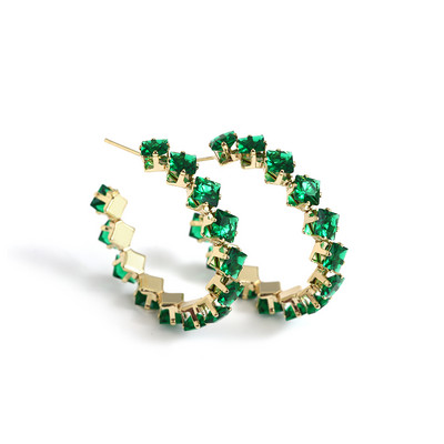 AENSOA nauji korėjiečių auskarai moterims žalios spalvos akrilo apvalūs kvadratiniai geometriniai kabantys auskarai Brincos 2021 m. mada