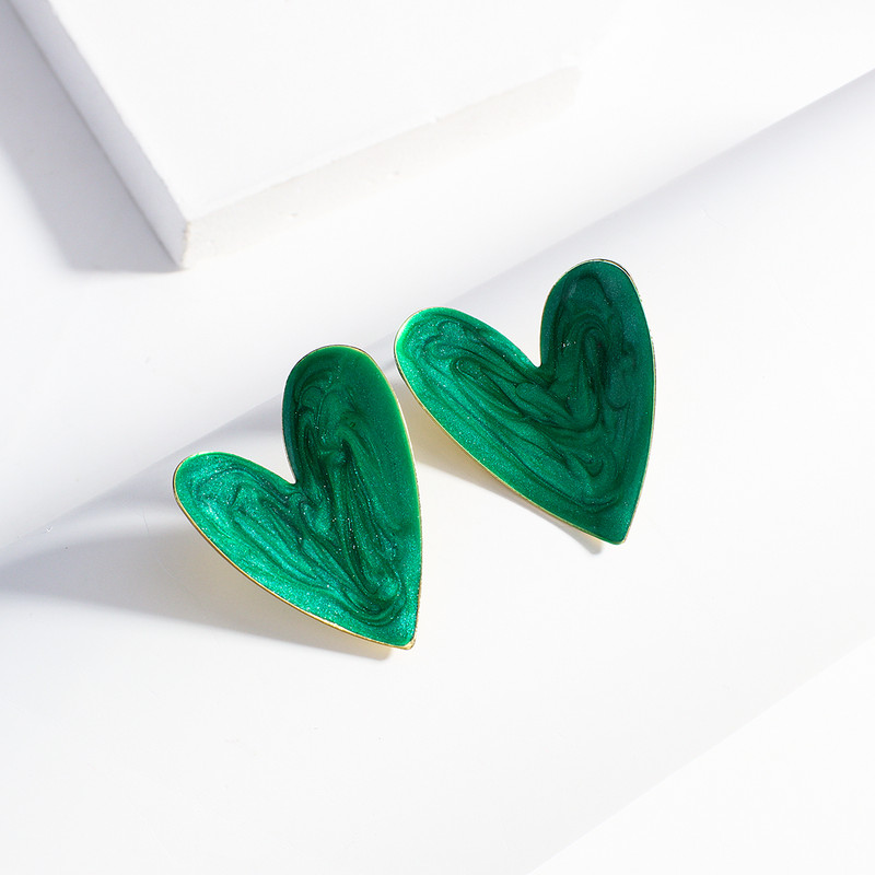 AENSOA nauji korėjiečių auskarai moterims žalios spalvos akrilo apvalūs kvadratiniai geometriniai kabantys auskarai Brincos 2021 m. mada