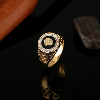 NurmWung Κορεατικό Creative Medusa δαχτυλίδι για άντρες με ένθετα δαχτυλίδια μόδας ζιργκόν Δώρα κοσμημάτων σε γυναικείο στιλ πανκ