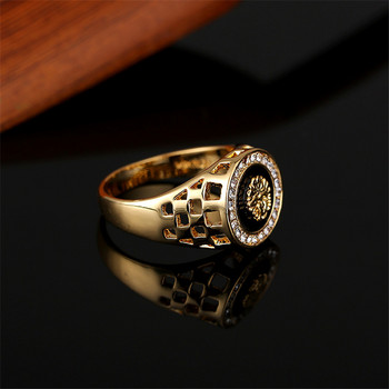 NurmWung Корейски креативен пръстен с медуза за мъже, инкрустиран с циркон Модни властни пръстени Женски бижута в стил пънк Подаръци