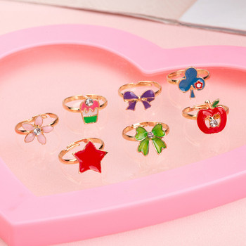 10 τεμ./Παρτίδα Hot Sale Παιδικά Χαριτωμένα δαχτυλίδια κινουμένων σχεδίων Σετ λουλουδιών σε σχήμα ζώου Μικτό κοσμήματα με δάχτυλα Δημιουργικά αξεσουάρ για κορίτσι Δώρα για παιδιά